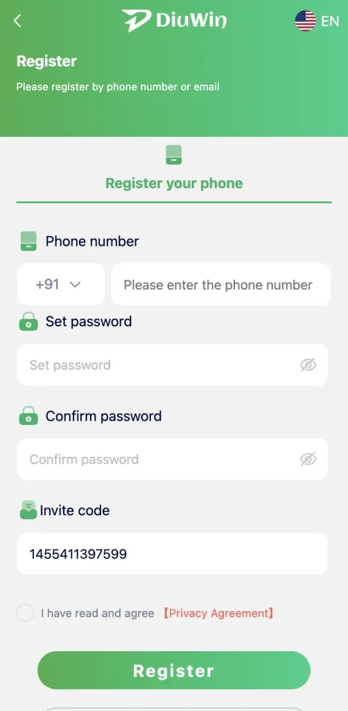 Diuwin Game Register